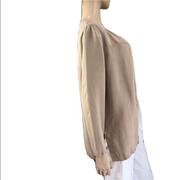 ANNE CARSON cardigan/jacket/shacket button front silk - Picture 2 of 16